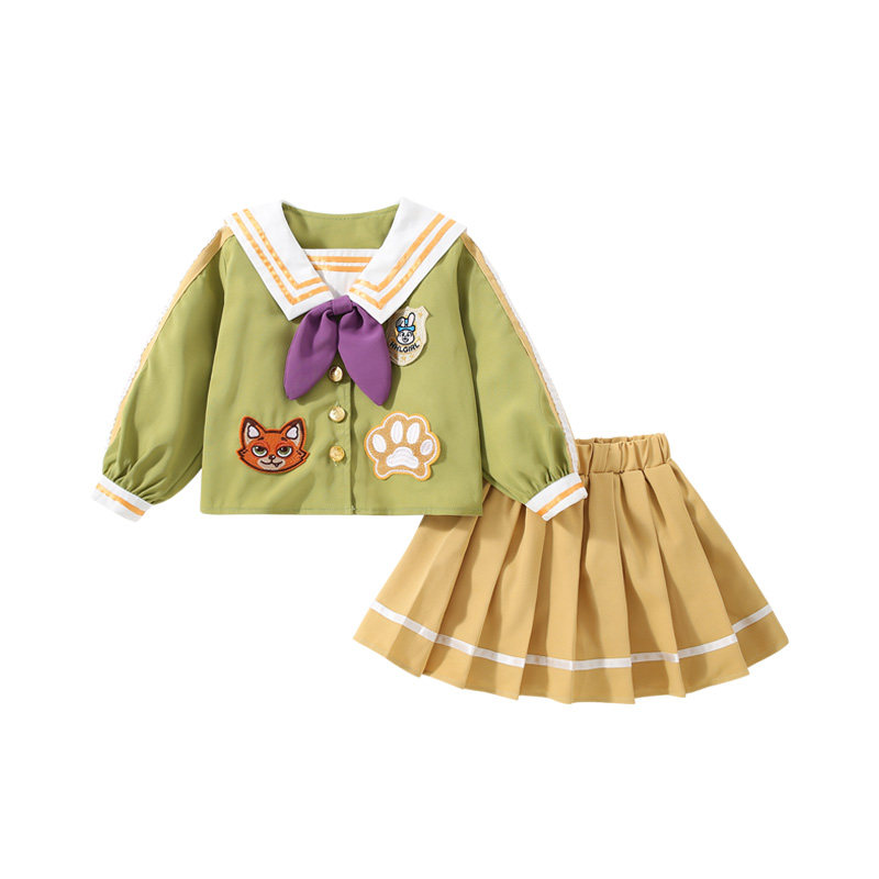 DeerBell女童套装尼克狐儿童衣服