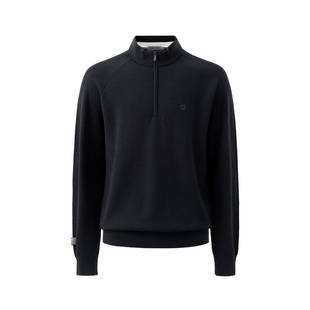 GIOVANNI VALENTINO半拉链立领卫衣男士秋冬季休闲宽松百搭针织衫