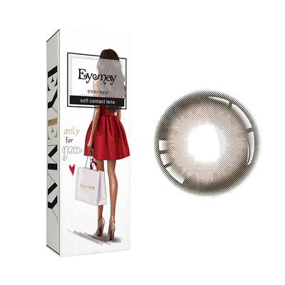 美瞳半年抛小大直径灰色年抛女隐形眼镜女正品官方旗舰店EME