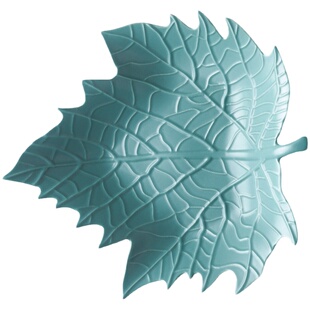 欧式陶瓷创意树叶盘家用甜品盘沙拉碗小吃零食盘菜盘餐厅水果盘子