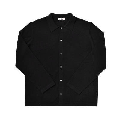 柴米美式复古毛织衬衫