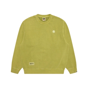 Aape旗舰店男装秋冬小标徽章水洗复古潮流做旧薄绒卫衣C350XXP