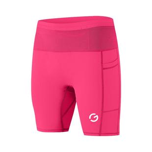 跑步短裤压缩裤女专业马拉松运动腰包袋鼠裤男瑜伽紧身裤可放手机