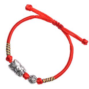 普陀山一鸣惊人999足银手链逢考必过中高考金榜题名学生考研礼物