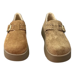 2025撤柜断码冬季新款女鞋厚底复古深口低帮加绒保暖勃肯鞋女棉鞋