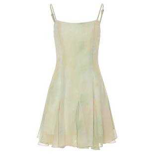 sincethen法式风绿色吊带裙高级感夏日连衣裙小短裙短款裙子女夏