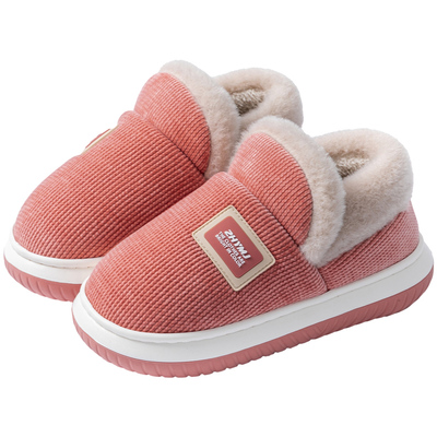 棉拖鞋女包跟冬季家居加绒保暖