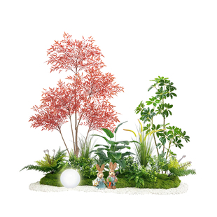 仿真绿植大型室内造景户外景观组合高端轻奢橱窗装饰落地仿生盆栽