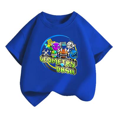 男童几何冲刺游戏周边短袖T恤