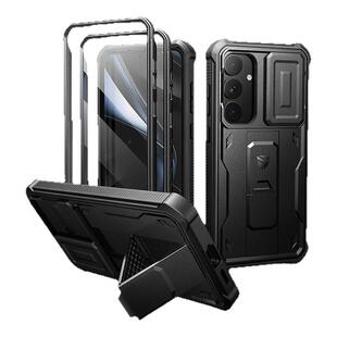 牧行者适用三星S25Ultra手机壳防摔带支架横竖支撑S25Plus户外保护套双前盖S25镜头滑盖推拉盖FE防刮软边全包