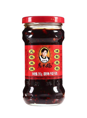 老干妈风味豆豉油制辣椒280g贵州特产香辣酱拌饭酱拌面调味酱瓶装