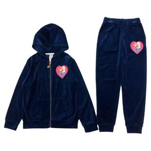 外贸童装秋冬一体绒天鹅绒女童秋季运动套装秋装中大童外套两件套