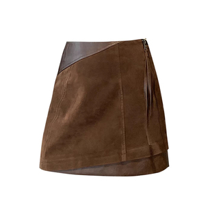 复古老钱风不规则A字半身裙女秋冬小众设计高腰显瘦百搭辣妹短裙