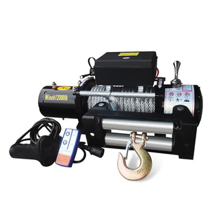 电动绞盘12V越野车自救电动绞盘牵引电动葫芦车载24V小型卷扬机