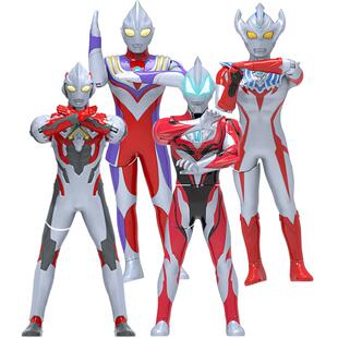 正版迪迦赛罗奥特曼玩具公仔可动软胶套装儿童节男孩生日礼物手办