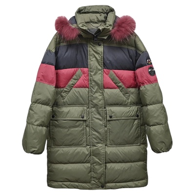 超厚+保暖女羽绒服宽松连帽毛领