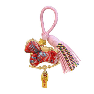 新年非遗手工宋锦小马上有钱挂件diy材料国潮钥匙扣车载挂饰团建