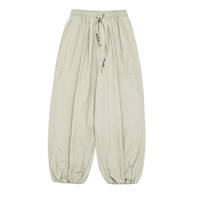 日系复古直筒束脚工装休闲裤长裤