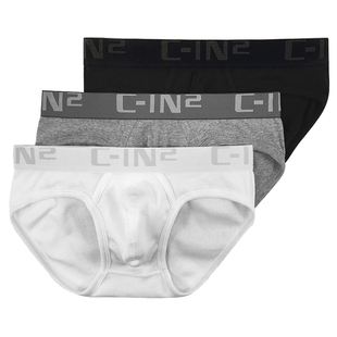 两条装 宸飞同款男士性感U凸大囊袋无吊环款透气显大三角内裤cin2