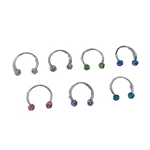 仙人穿刺 马蹄环 唇环 耳钉耳环鼻中隔 16g钛钢外螺纹包钻不掉钻