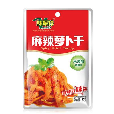 味聚特麻辣萝卜干80g条酱腌脆