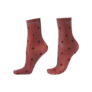 CALZEDONIA卡泽意袜26春新女20D时尚爱心细闪卷边袜口短袜DCZ084