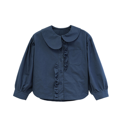 砚台家女童衬衫复古娃娃衫