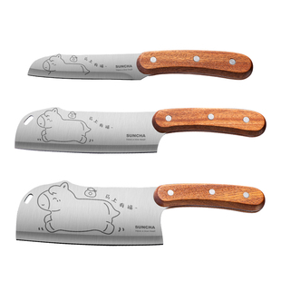 【福运加马】双枪刀具砧板二合一套装厨房家用组合锋利菜刀收纳架