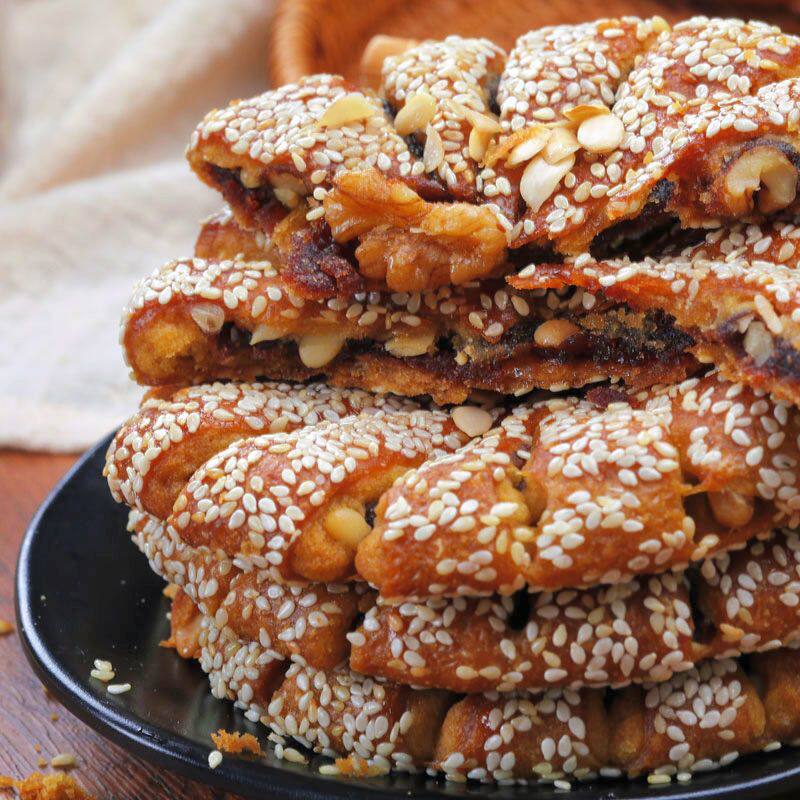 江阴马蹄酥正宗名小吃传统老式糕点核桃豆沙饼手工月饼早餐新鲜