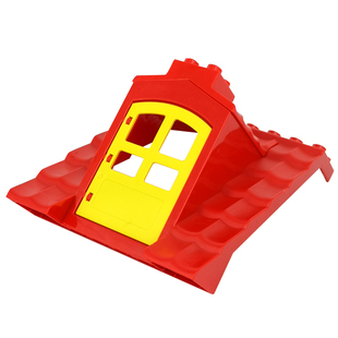 大颗粒积木散件DIY配件零件门窗柱梯屋檐创意儿童拼装玩具称斤