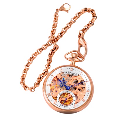 正品海鸥手表男士商务休闲复古挂表手动机械表男表怀表M3600SGK