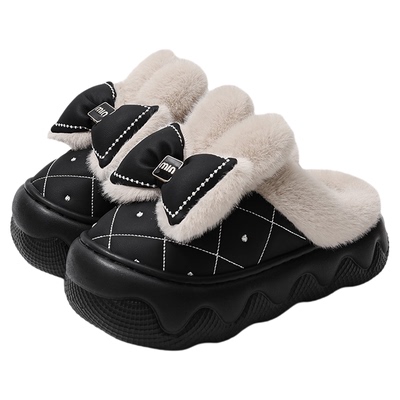 蝴蝶结儿童棉拖鞋女童冬季2025