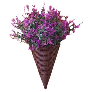 壁挂式仿真花蓝套装挂墙花假花室内外墙面装饰花家居客厅花艺摆件