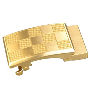 皮带扣自动扣头纯黄铜皮带头有牙卡槽裤带头腰带扣头男卡子3.5cm