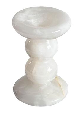 法式轻奢浪漫天然玉石烛台艺术品