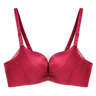 前面扣前开口一片式文胸 前扣款聚拢光面前排扣子前边内衣女胸罩