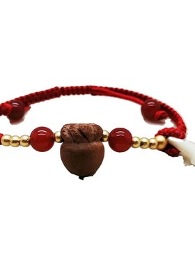 柏亦桃木狗牙女原创手链宝宝手绳