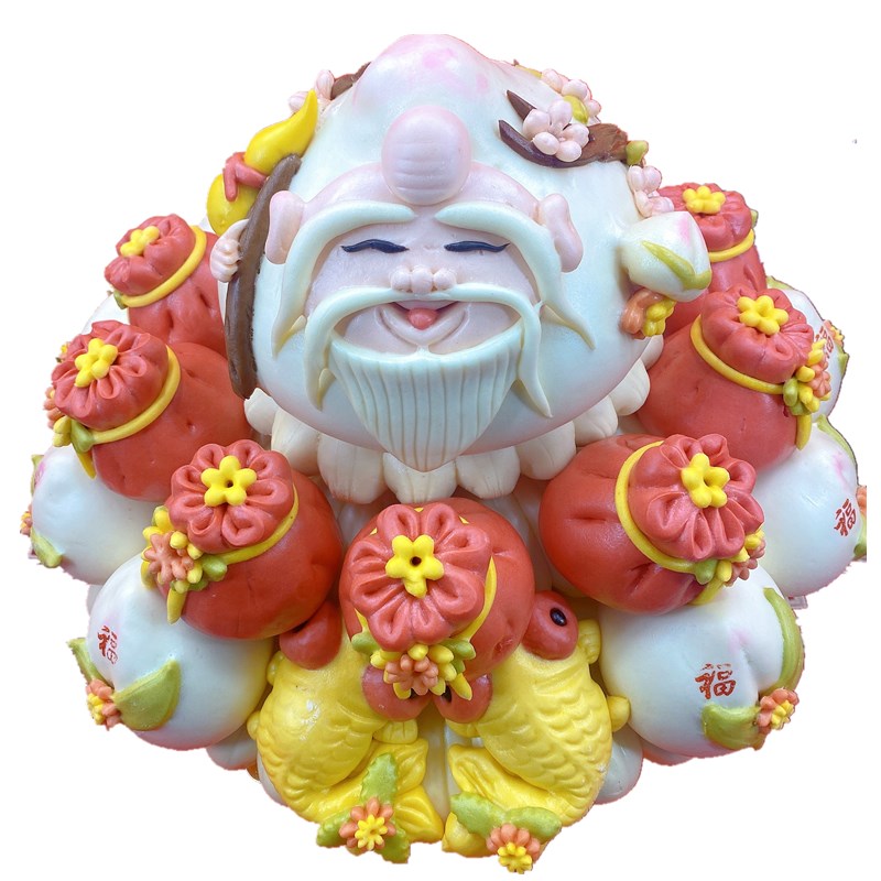 胶东花饽饽馍馍老人生日寿桃蛋糕