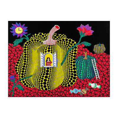 草间弥生波点装饰画Yayoi Kusama客厅餐厅波普风日本画家艺术画芯