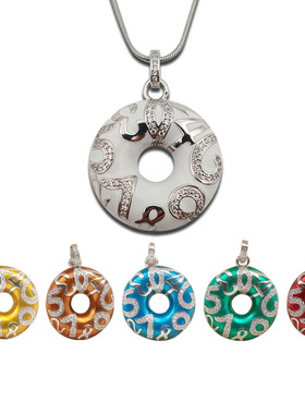 男女925纯银平安扣吊坠数字定制