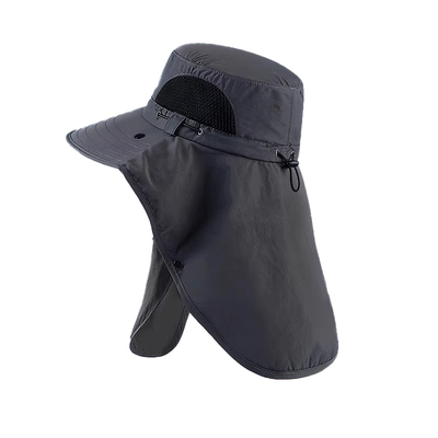 果奇夏季出游遮脸大帽檐钓鱼帽