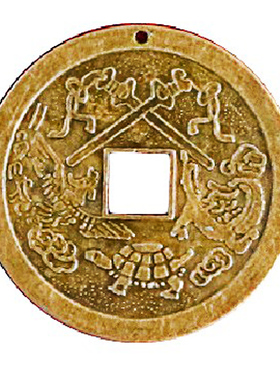 真品压门槛门对门清代古币