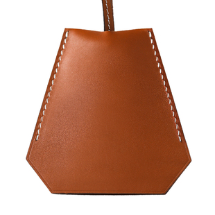 Bettychow 中古H马鞍皮钥匙包项链黑色金棕色马吉拉黄金年代挂件