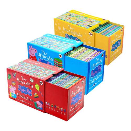 小猪佩奇英文绘本150册 peppa pig英文绘本 英文原版绘本 粉红猪小妹 幼儿启蒙3-6岁宝宝早教益智读物睡前故事书