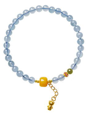 宫里上新天然正品海蓝宝手链