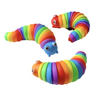 全新抖音同款百变解压玩具搞怪玩具蜗牛鼻涕虫毛毛虫撕不烂七彩