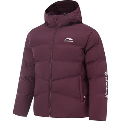 李宁宽松连帽男短棉服运动服