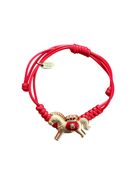 红色小马编织手绳本命年新年手饰