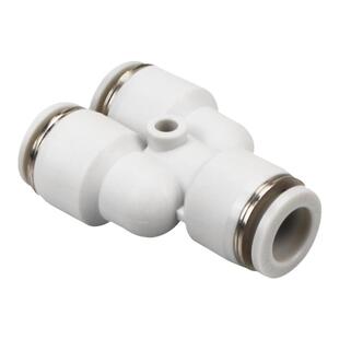 PU气管三通快接PY-16X12x8*5 14 10 6气动Y型快插接头白色塑料4mm