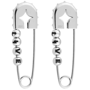 BLACKHEAD/黑头耳环耳钉铆钉圆珠安全别针吊坠穿刺小众男女情侣